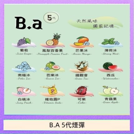 B.A 5代主機煙彈電子煙一盒三顆